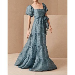 BHLDN beatrice organza maxi dress